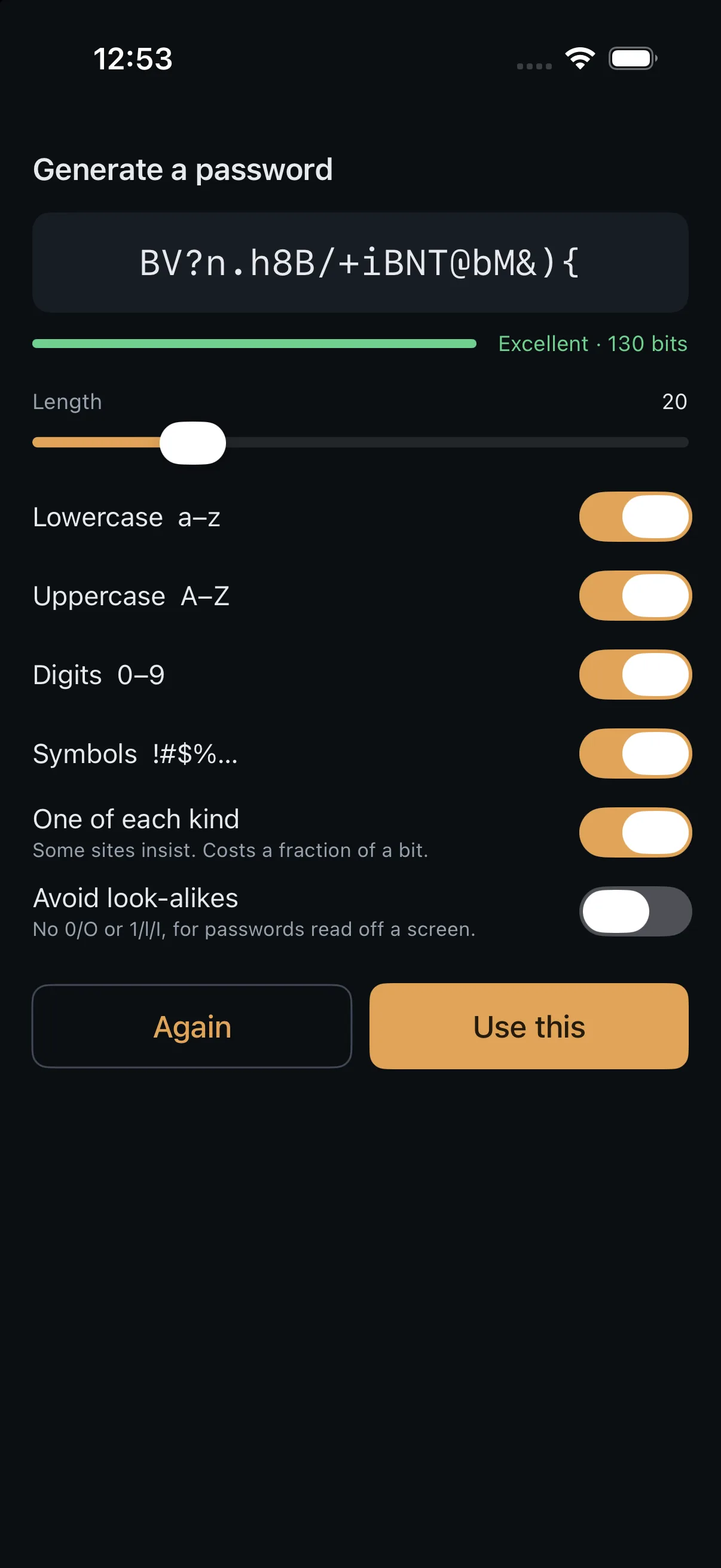 The generator on a phone.